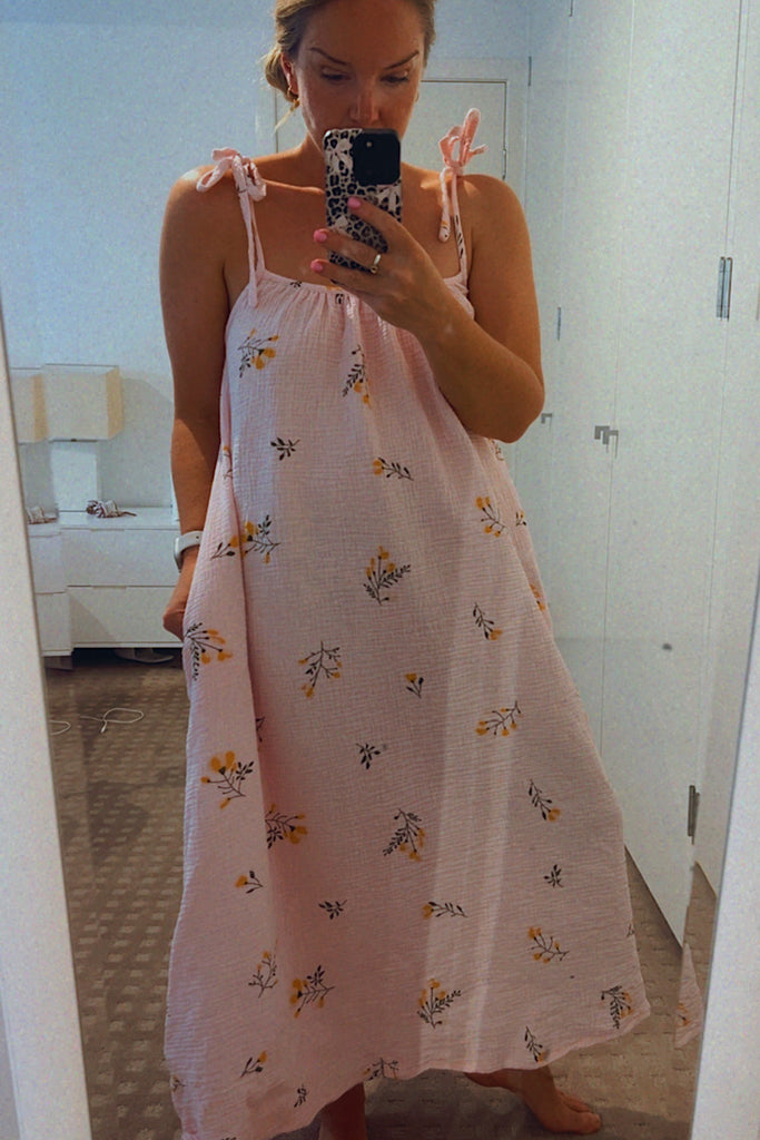 Pink Wattle Tie Midi